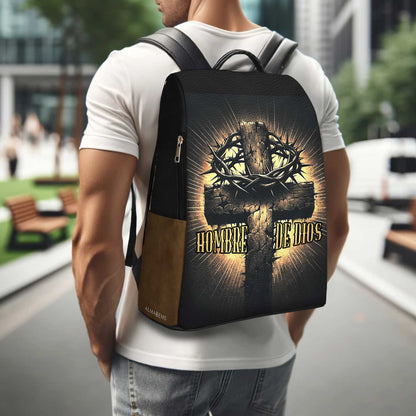 Hombre De Dios - Personalized Leather BackPack - BP_MX06