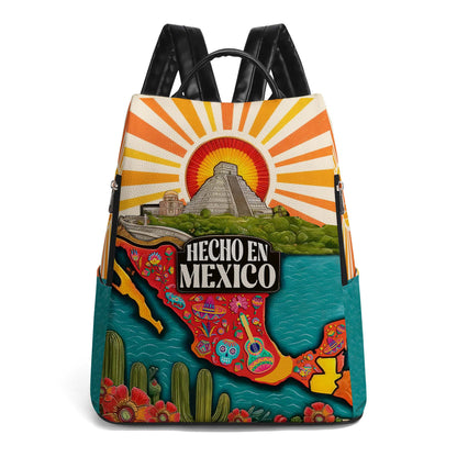 Hecho En Mexico - Mochila De Cuero Personalizada - BP_MX13