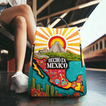 Hecho En Mexico - Mochila De Cuero Personalizada - BP_MX13