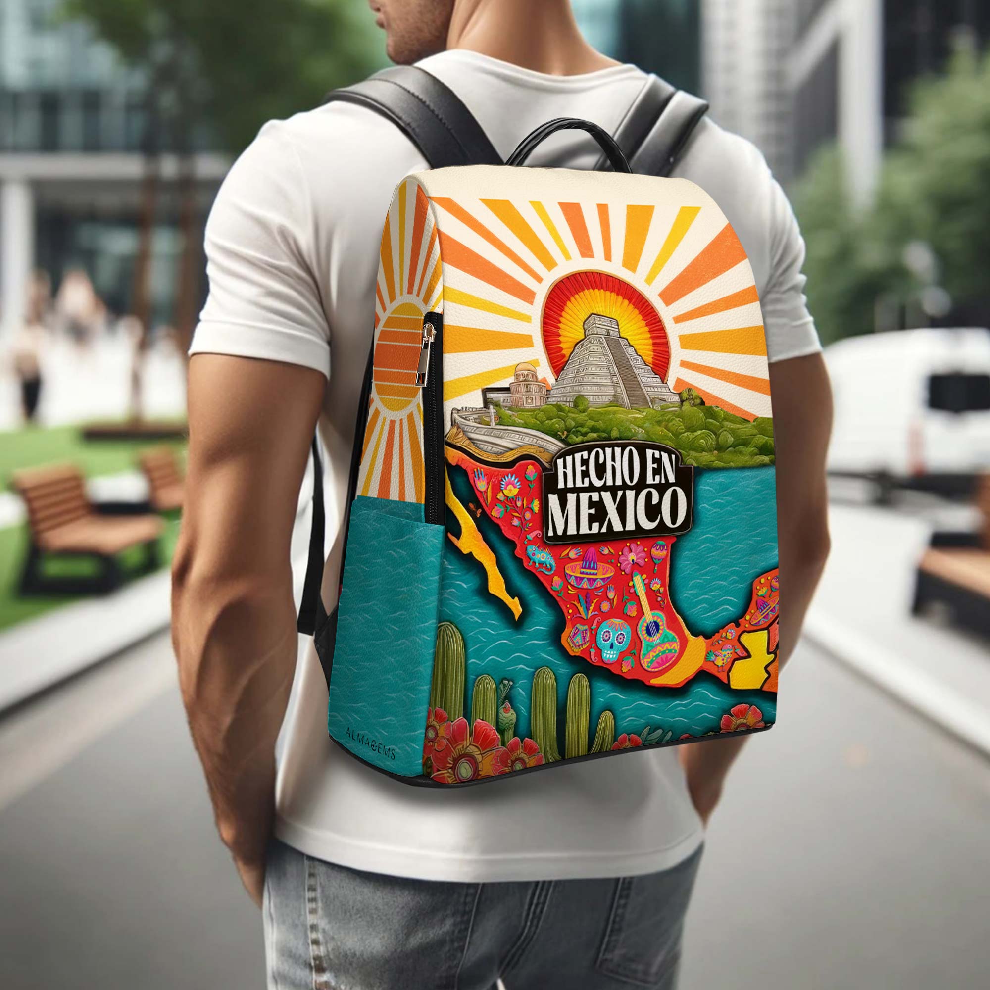 Mexican leather backpack best sale