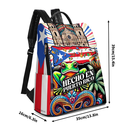 Hecho En Puerto Rico - Personalized Leather BackPack - BP_MX14