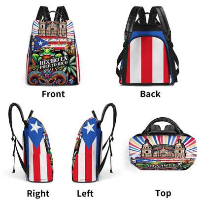 Hecho En Puerto Rico - Personalized Leather BackPack - BP_MX14