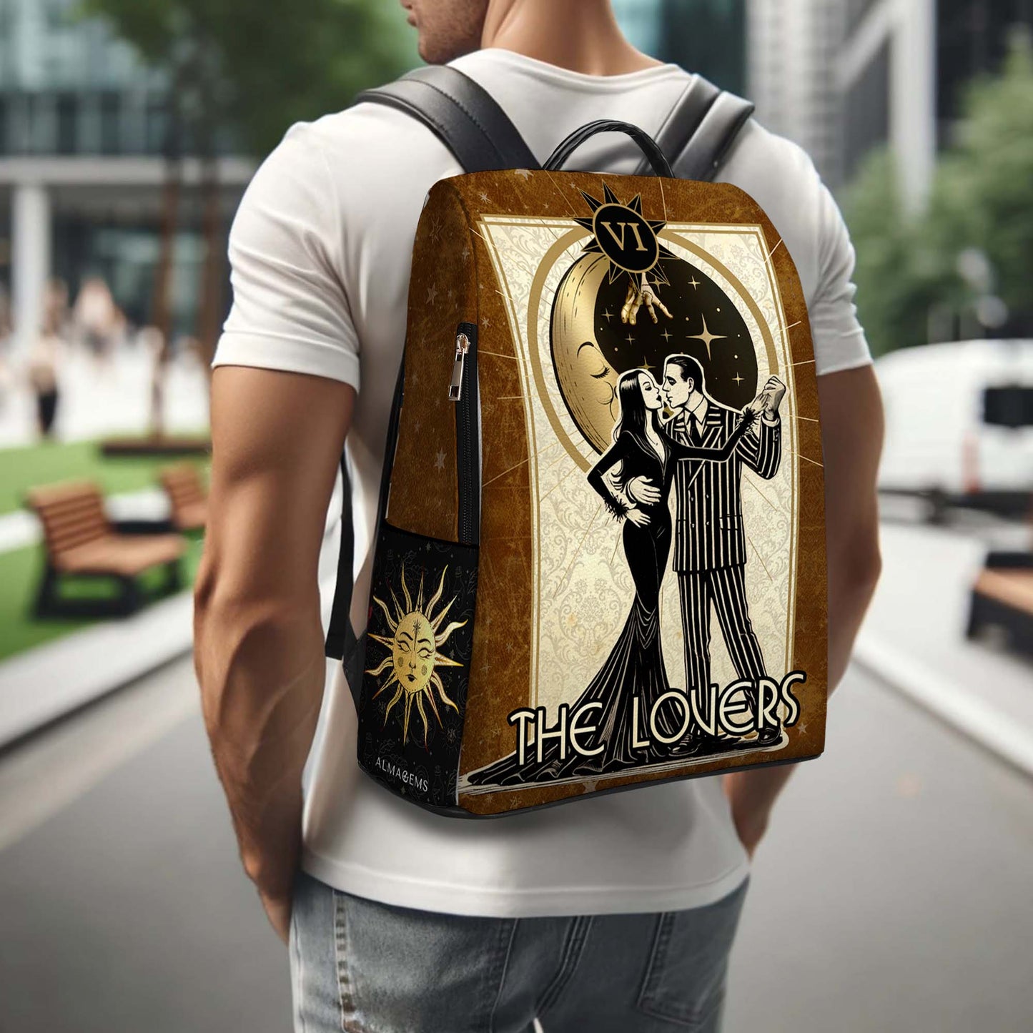 Los amantes - Mochila de cuero personalizada - CP001_BP