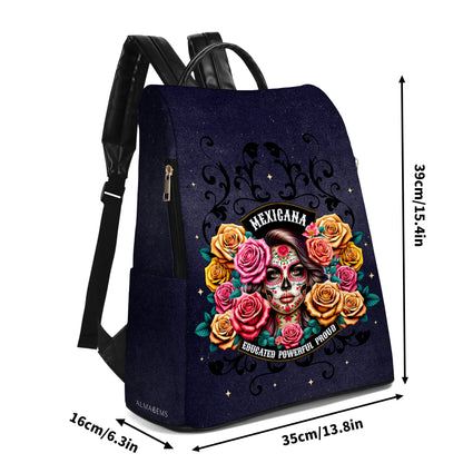 The Girl And Roses  - Personalized Leather BackPack - BP_MX28
