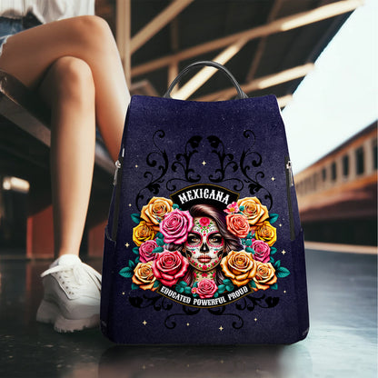 The Girl And Roses  - Personalized Leather BackPack - BP_MX28