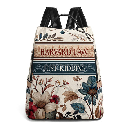 Floral Art - Personalized Leather BackPack - BP_Q01