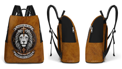 Bendecido por Dios - Personalized Leather BackPack - BP_SP02