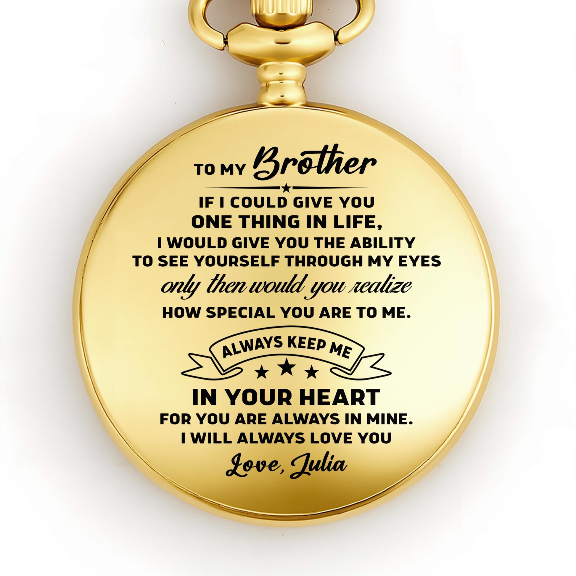 To My Brother, Always Keep Me In Your Heart, Watch