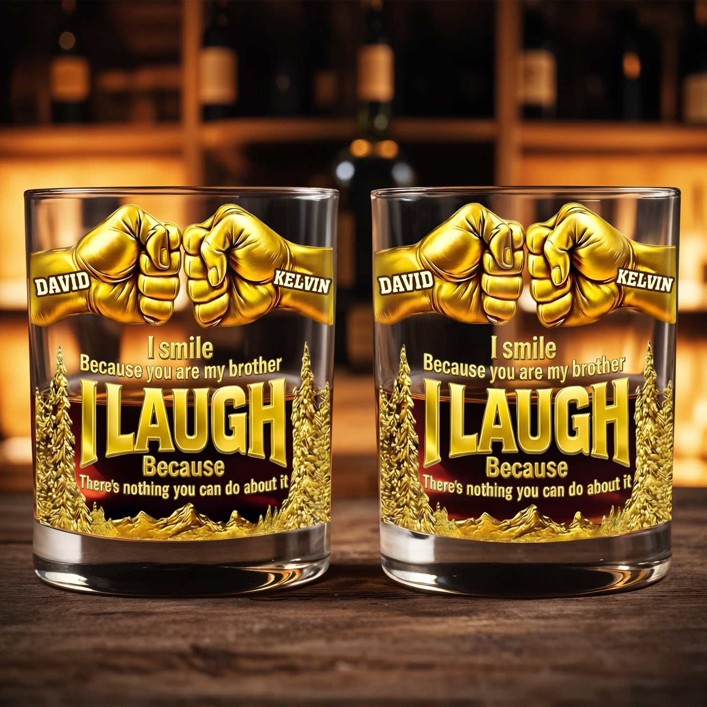 I Smile Because You Are My Brother, Fists And Wheat Design