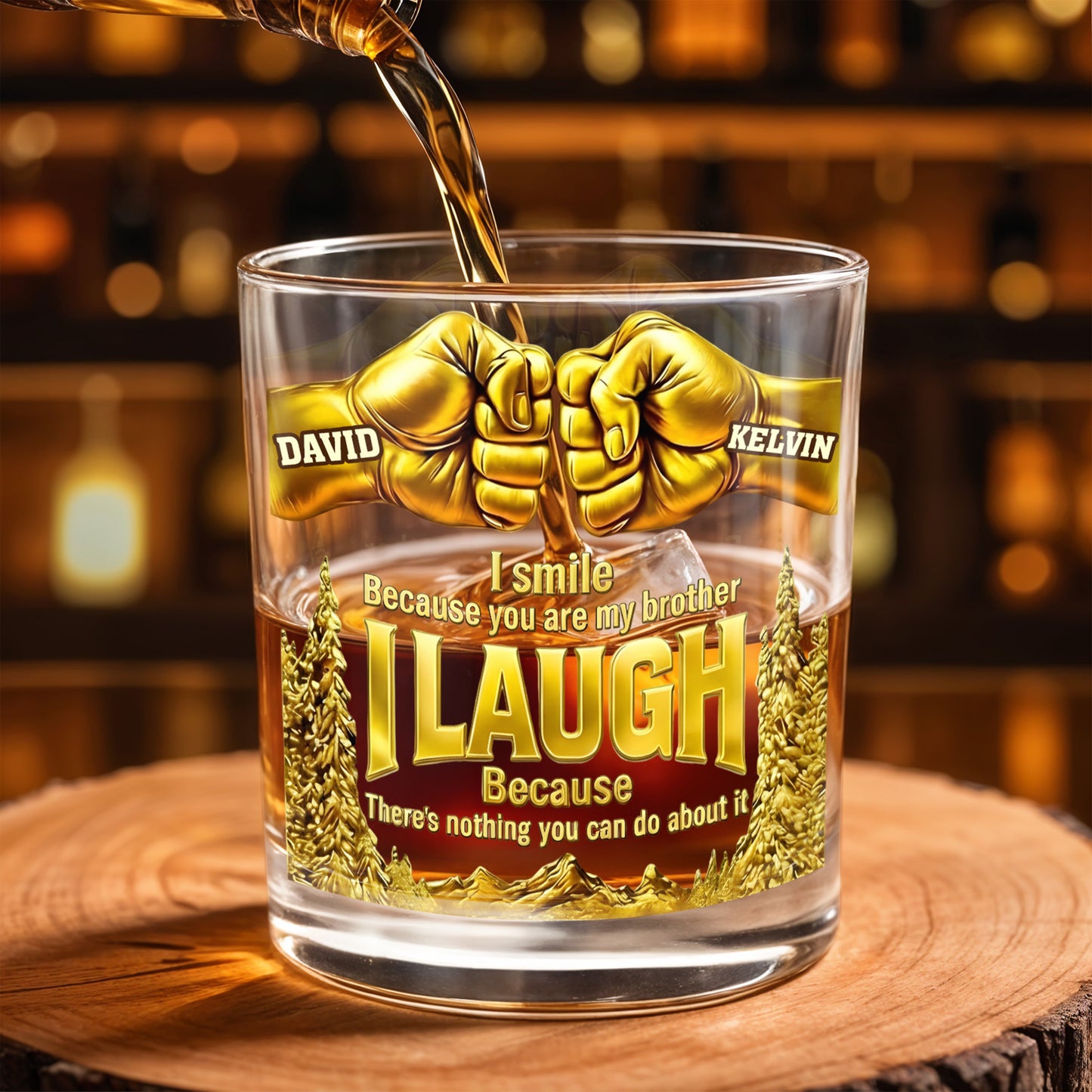 I Smile Because You Are My Brother, Fists And Wheat Design