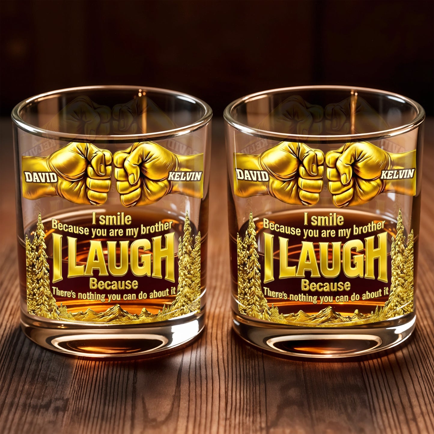 I Smile Because You Are My Brother, Fists And Wheat Design