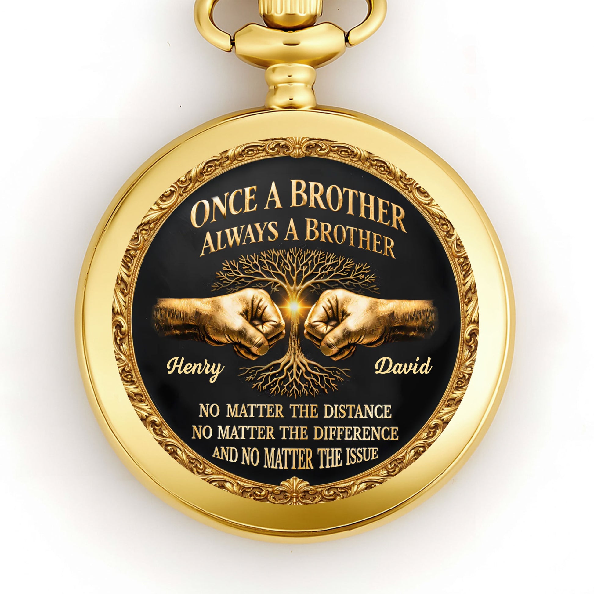 Once A Brother Always A Brother With Tree Of Life And Fist Bump