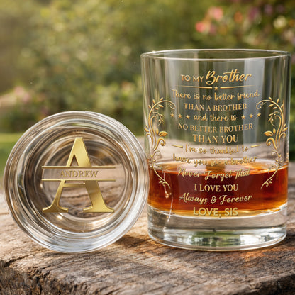 To My Brother No Better Friend Monogram Initial And Stars