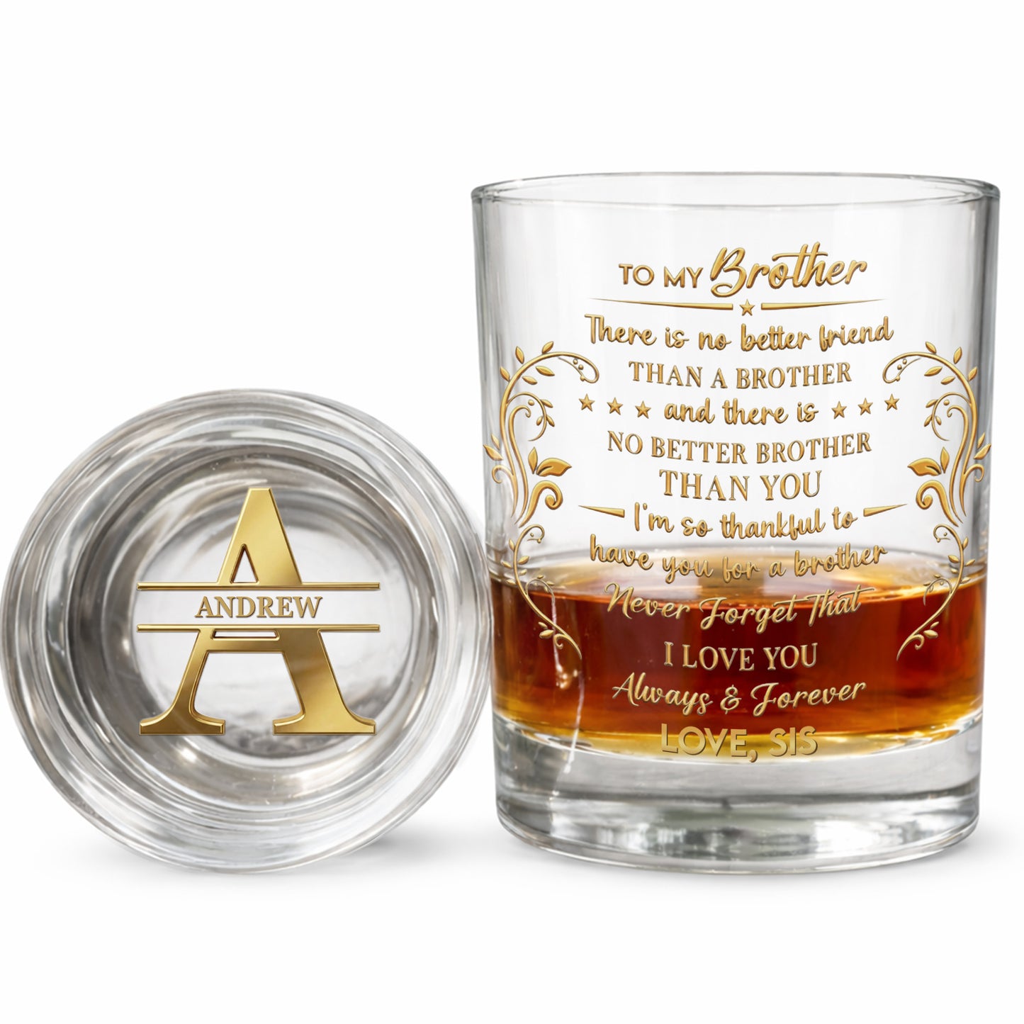 To My Brother No Better Friend Monogram Initial And Stars