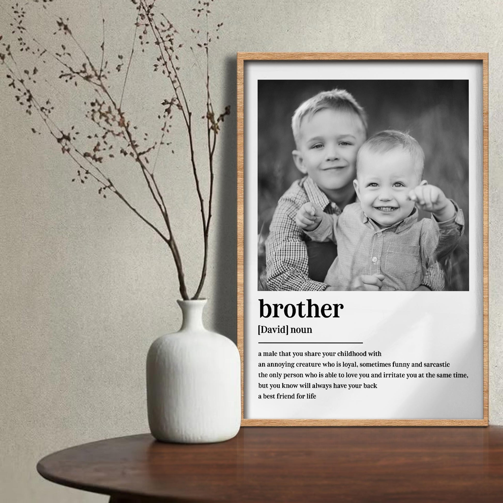 A Male That You Share Your Childhood With, Portrait Of Two Brothers