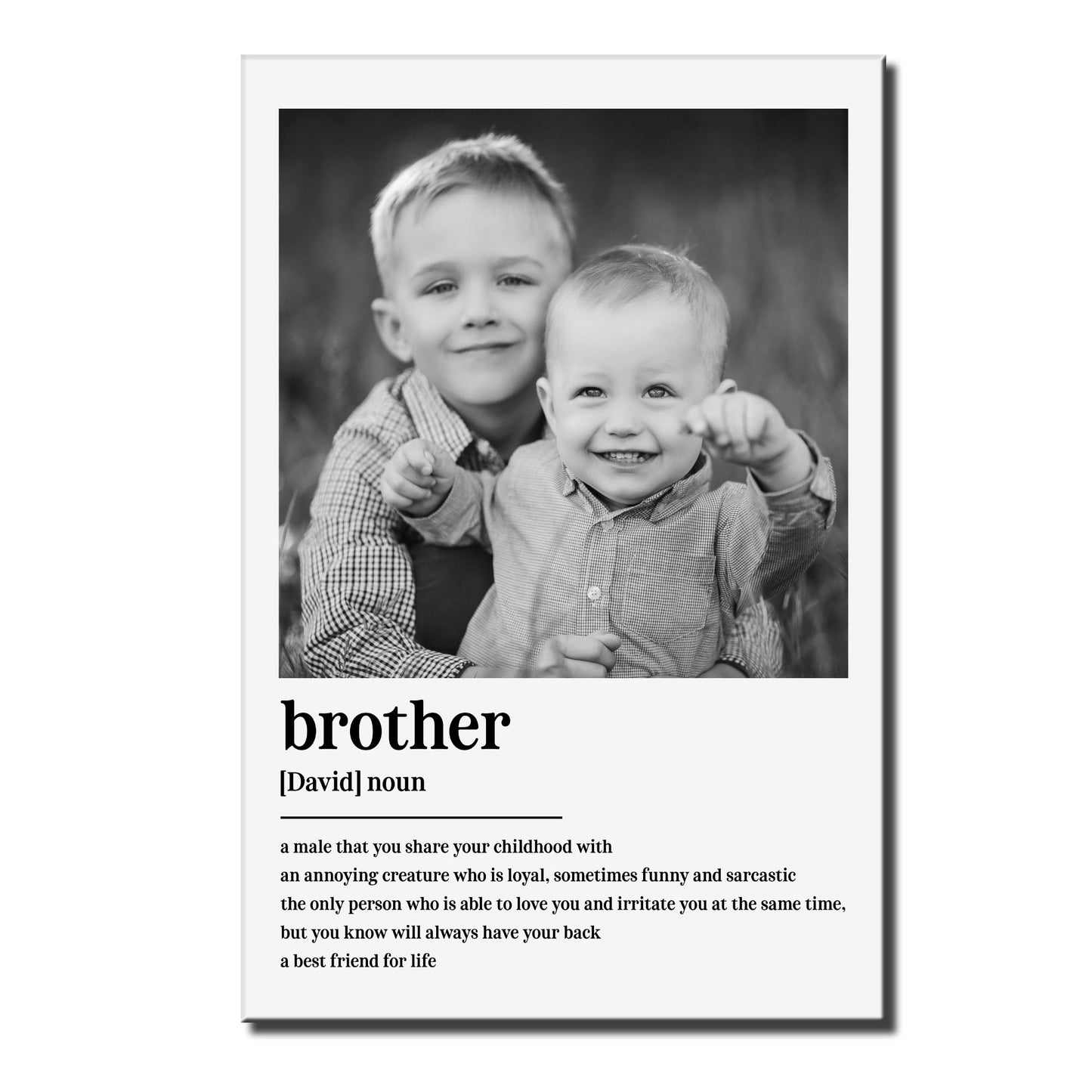 A Male That You Share Your Childhood With, Portrait Of Two Brothers