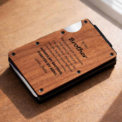 To My Brother Always My Brother Forever My Hero Custom Wood Design