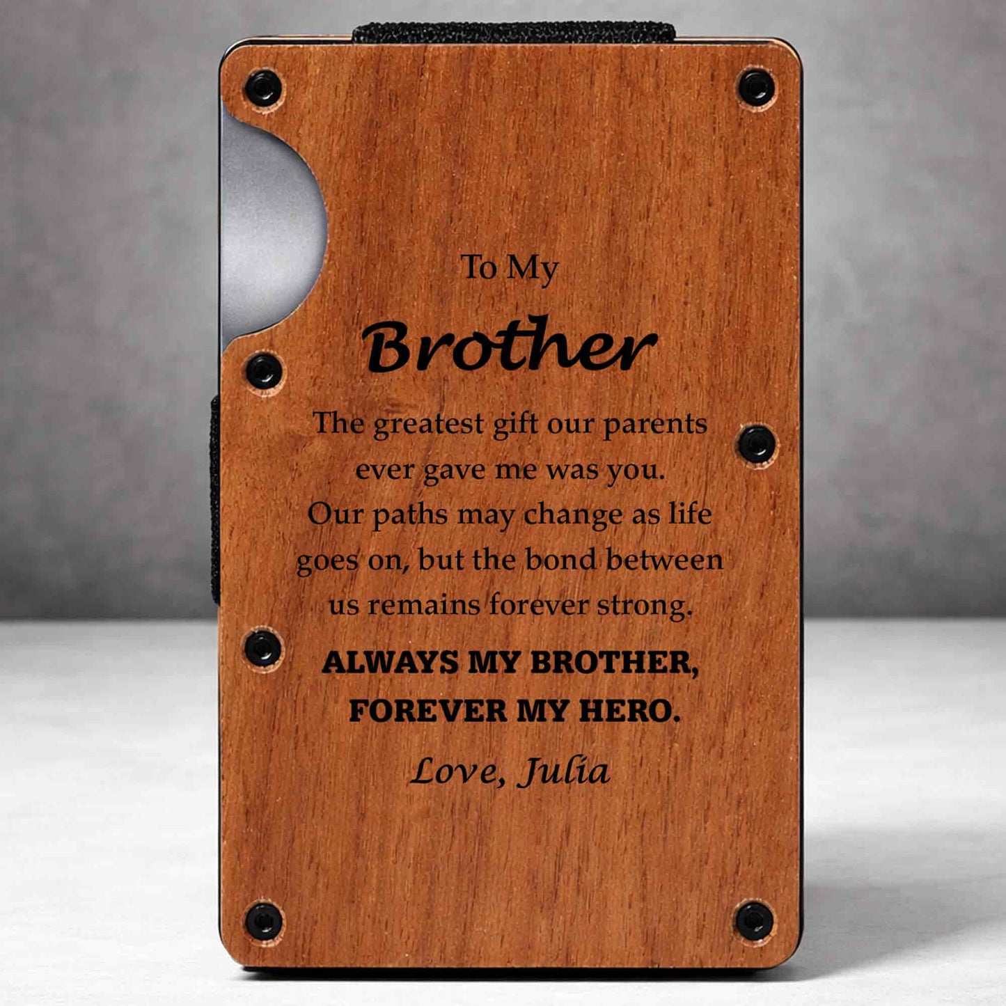 To My Brother Always My Brother Forever My Hero Custom Wood Design