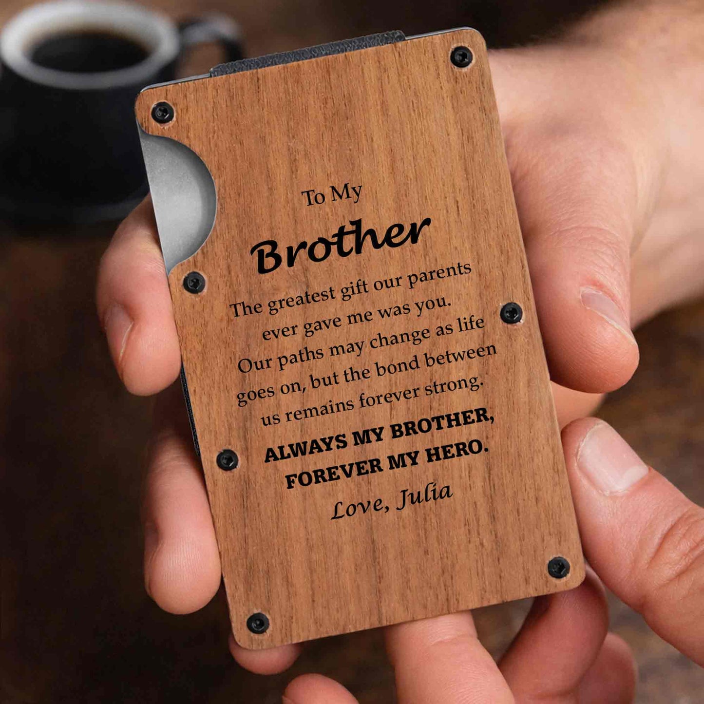To My Brother Always My Brother Forever My Hero Custom Wood Design