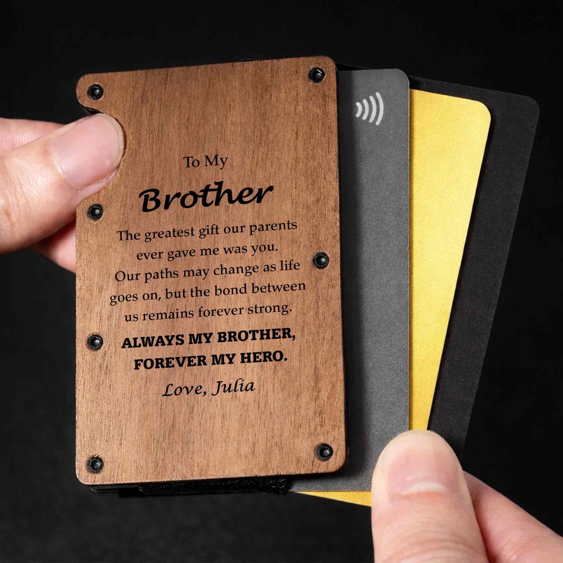 To My Brother Always My Brother Forever My Hero Custom Wood Design