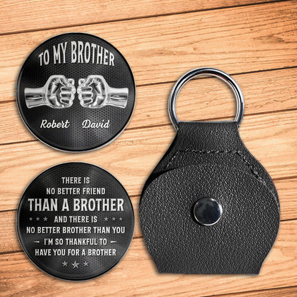 To My Brother Fist Bump Keychain