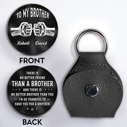 To My Brother Fist Bump Keychain