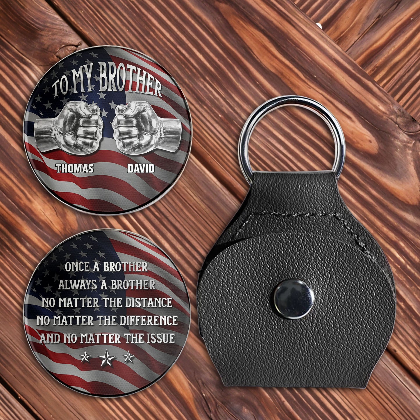 To My Brother Fist Bump American Flag