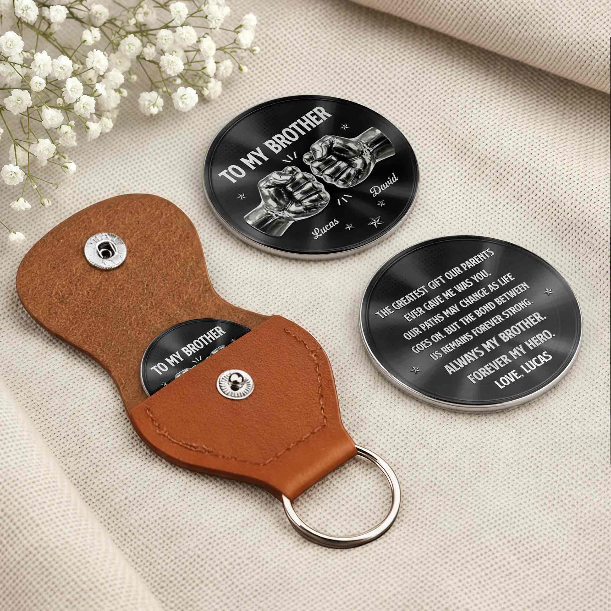 To My Brother Greatest Gift Fist Bump And Stars Pocket Hug