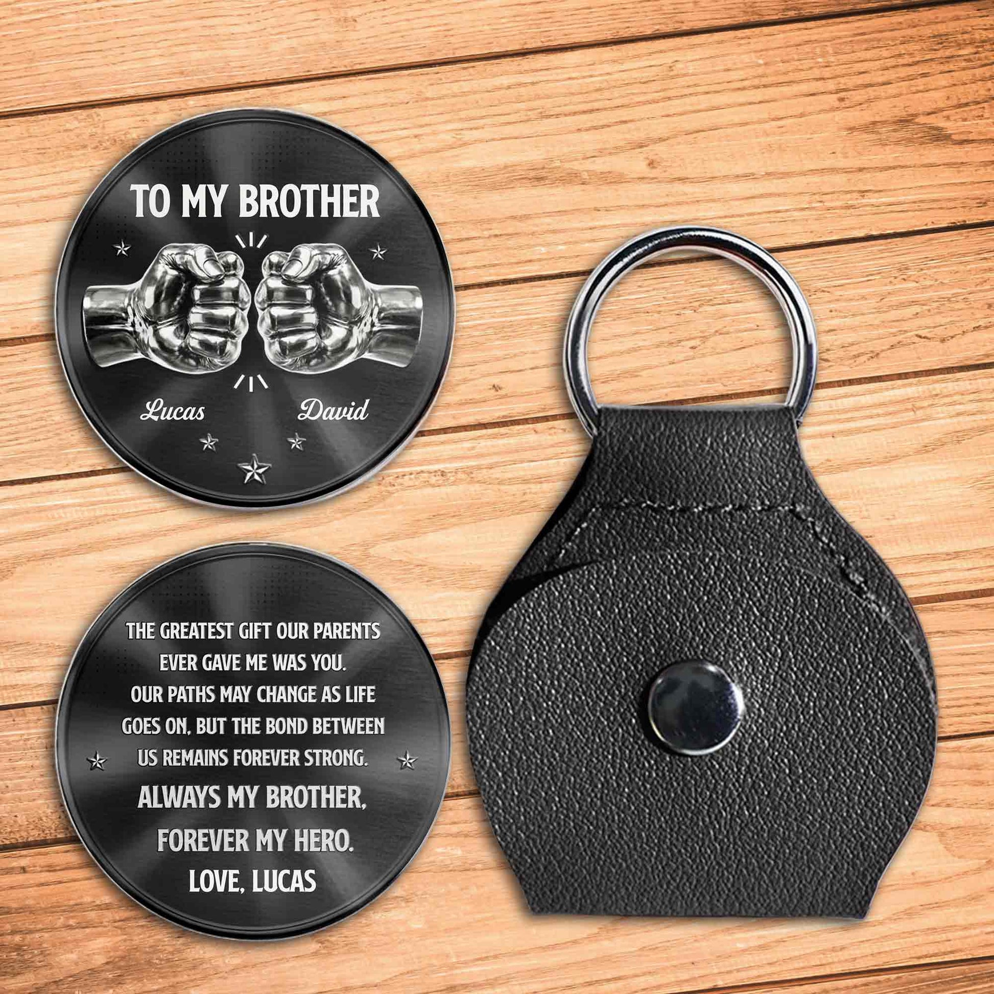 To My Brother Greatest Gift Fist Bump And Stars Pocket Hug