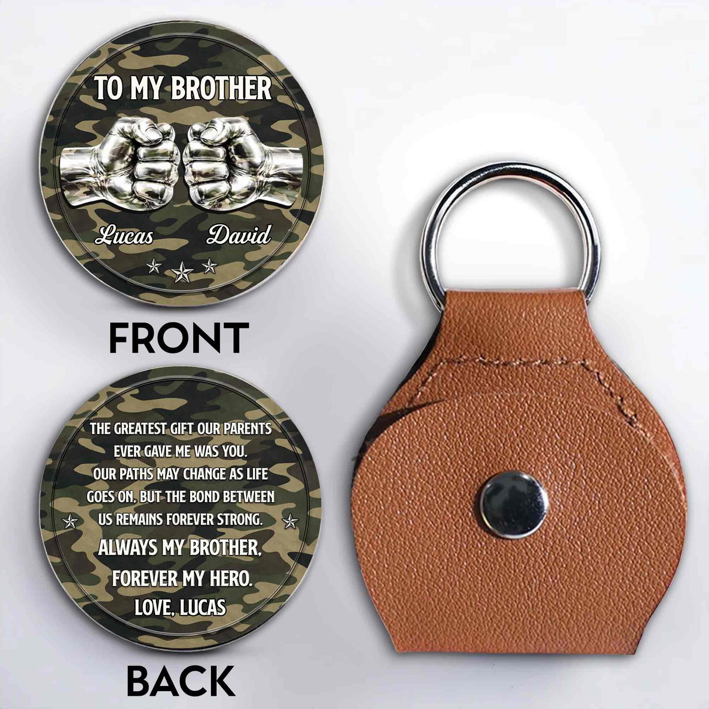 To My Brother The Greatest Gift Fist Bump Camo Design