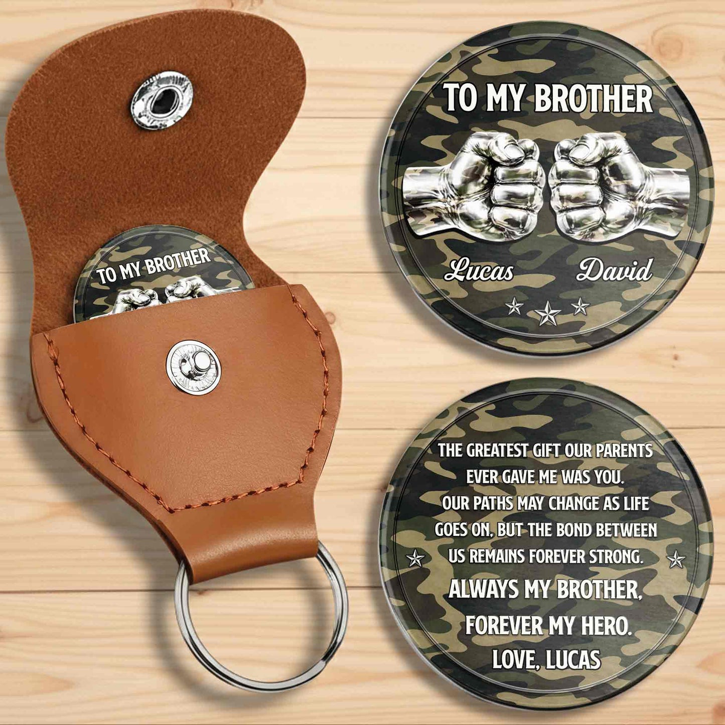 To My Brother The Greatest Gift Fist Bump Camo Design