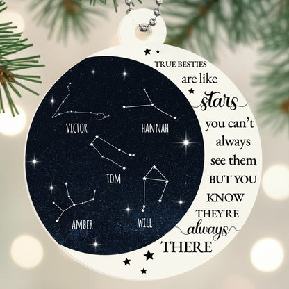 True Besties Are Like Stars Custom Ornament