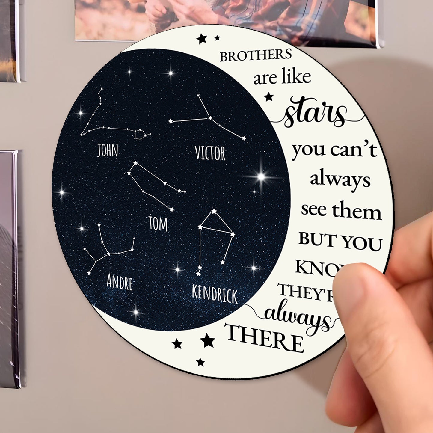 True Besties Like Stars Always There - Personalized Custom Fridge Magnet - BST013_MAGN