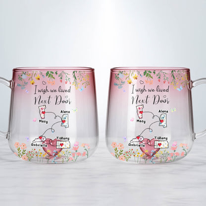 I Wish We Lived Next Door With Flowers And Butterflies