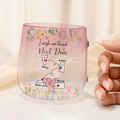 I Wish We Lived Next Door With Flowers And Butterflies