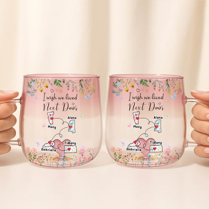 I Wish We Lived Next Door With Flowers And Butterflies