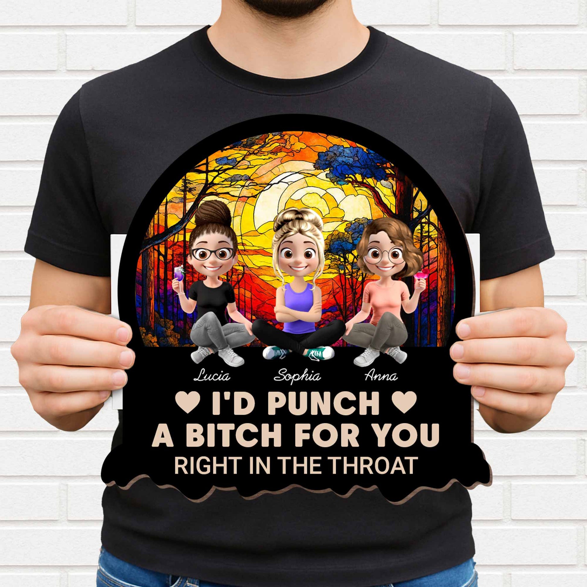 I'd Punch A B***h For You, Stained Glass Window Design