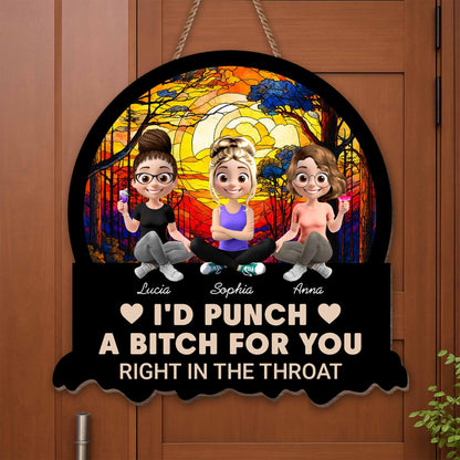 I'd Punch A B***h For You, Stained Glass Window Design
