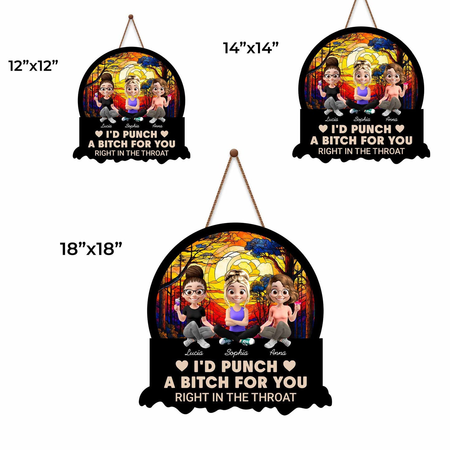 I'd Punch A B***h For You, Stained Glass Window Design