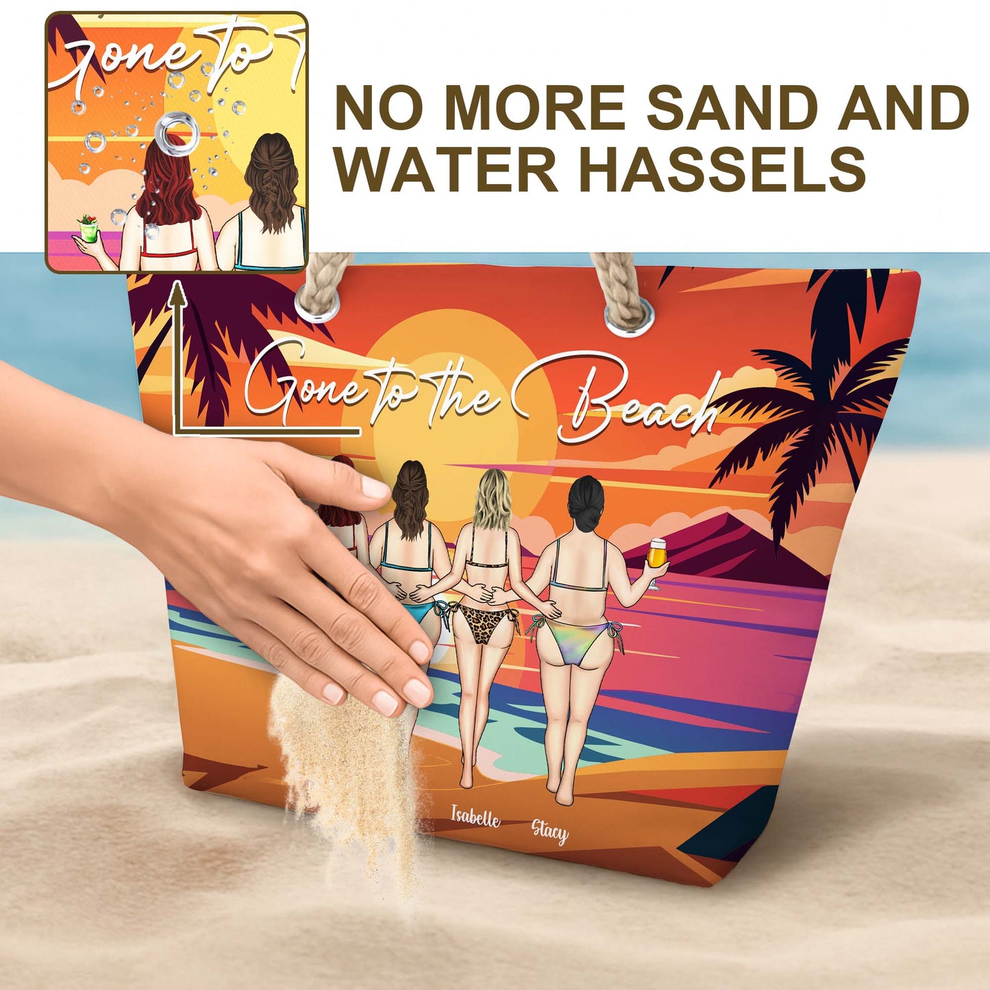 Gone to the Beach, Palm Trees and Sunset