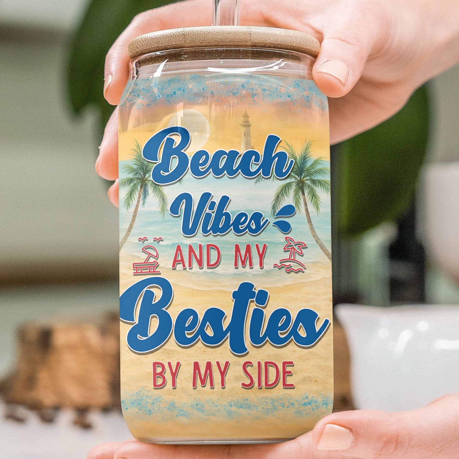 Beach Vibes And My Besties, Sunset And Palm Trees