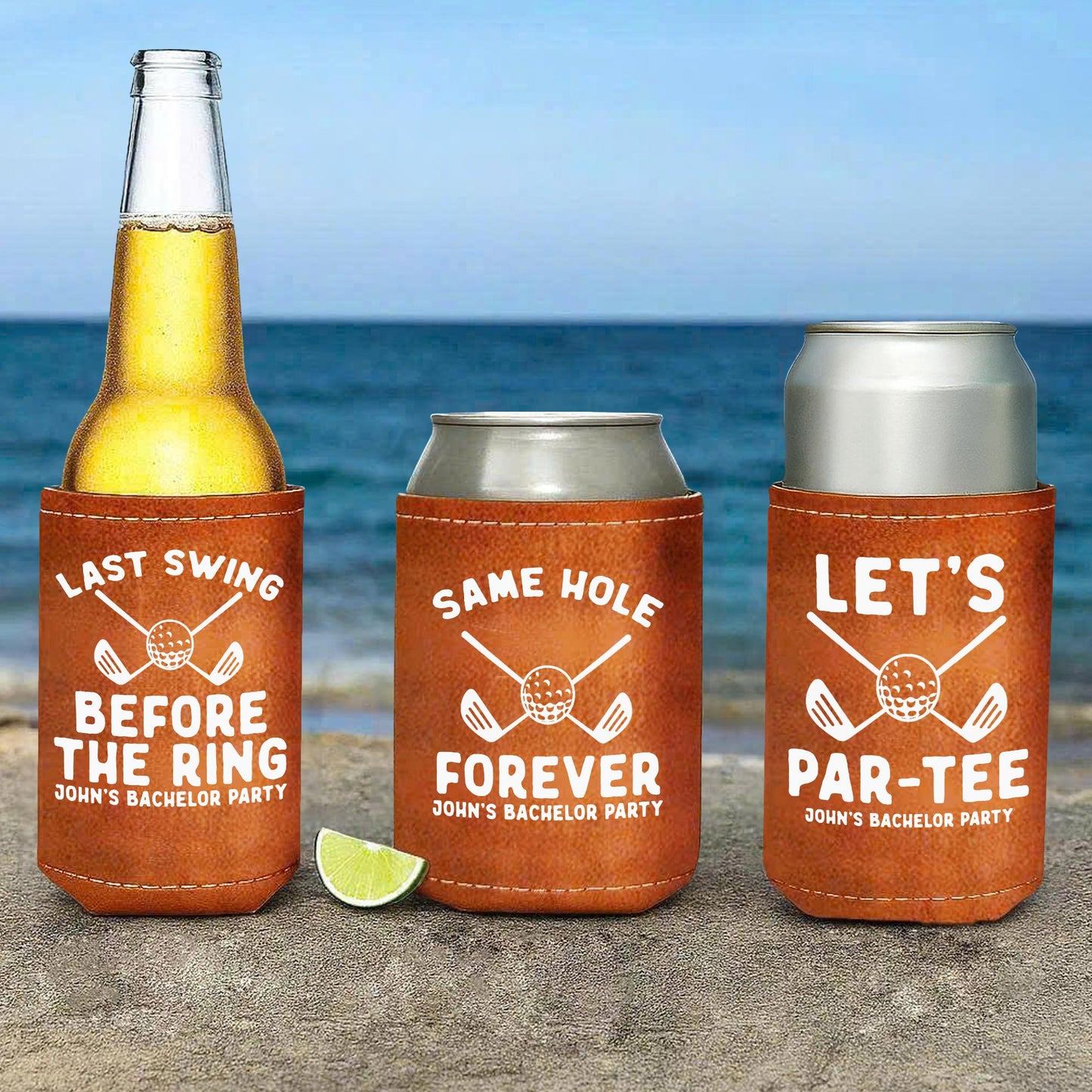 Last Swing Before The Ring With Golf Clubs and Ball