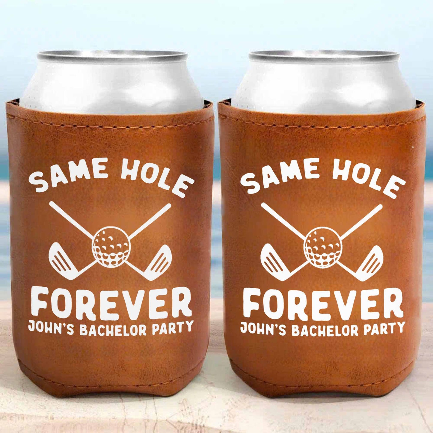 Last Swing Before The Ring With Golf Clubs and Ball