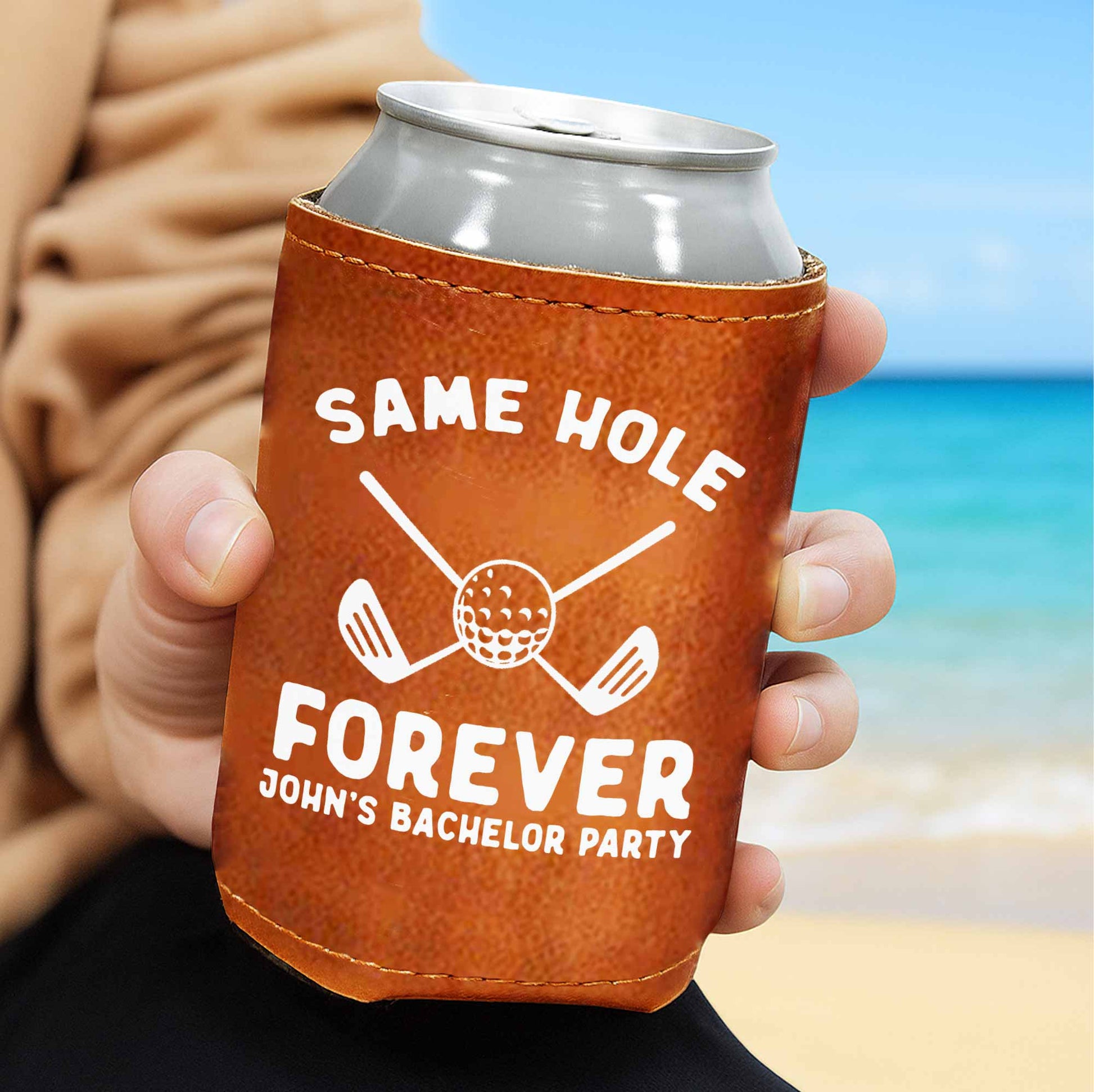 Last Swing Before The Ring With Golf Clubs and Ball