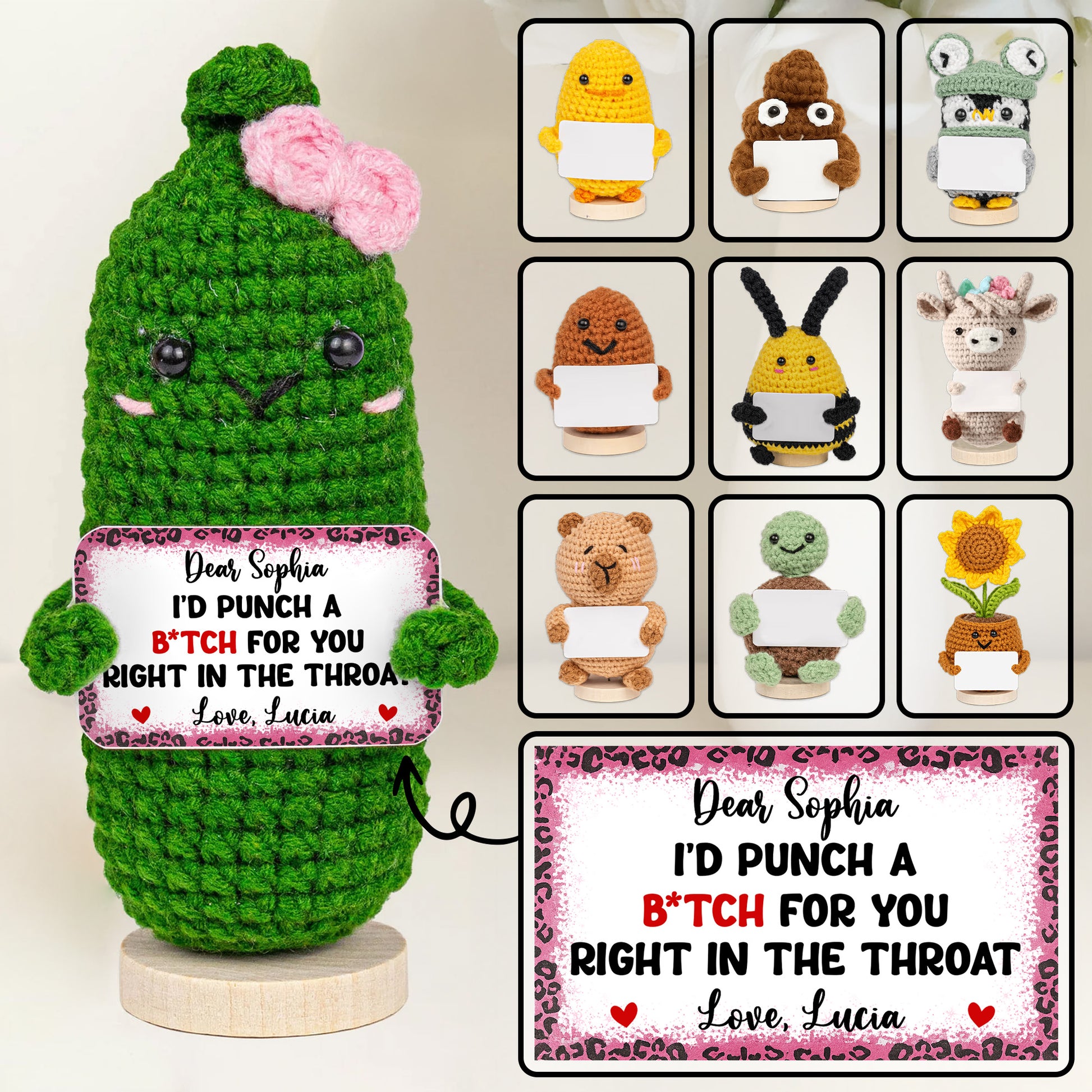 I’d Punch a B*tch for You Right in the Throat, Crochet Dolls