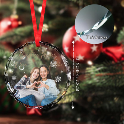 Besties Forever Glass Ornament