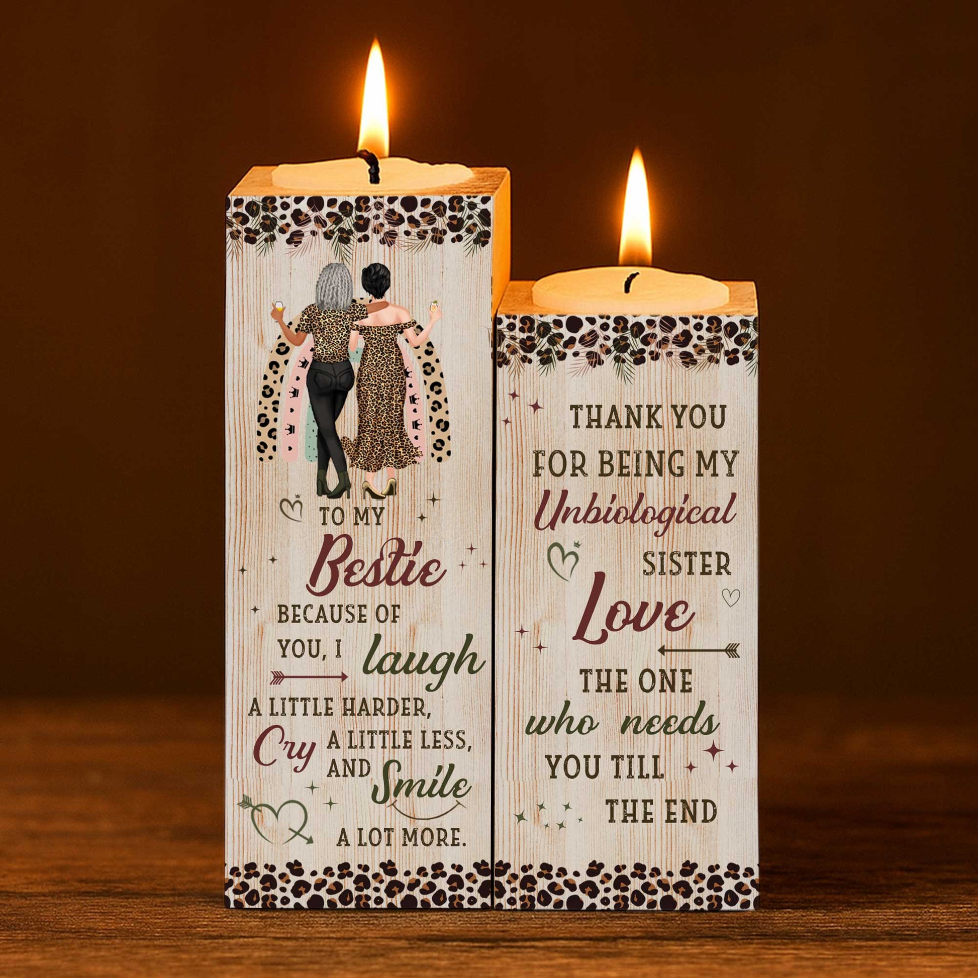 To My Bestie, Because Of You, Love And Hearts Design