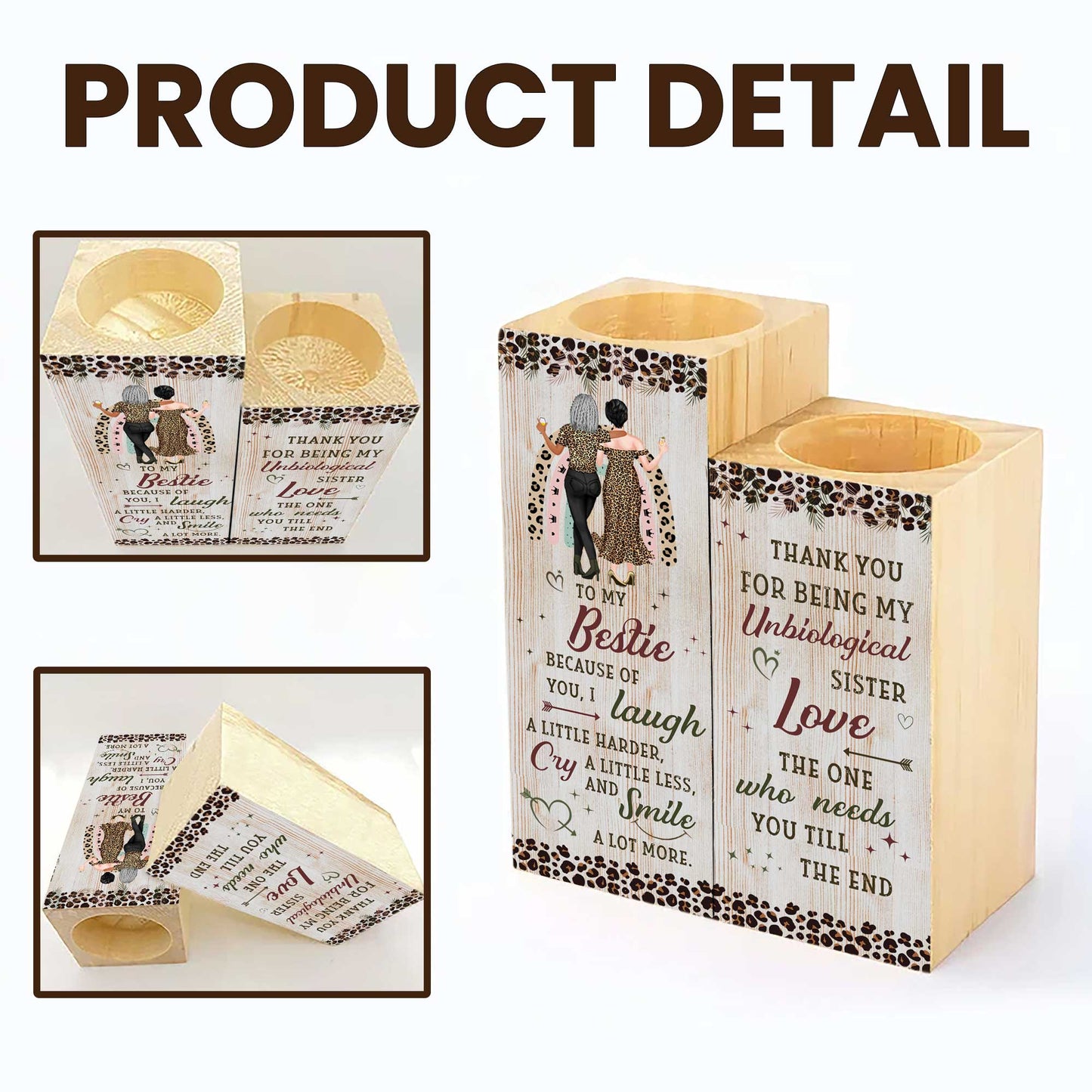 To My Bestie, Because Of You, Love And Hearts Design