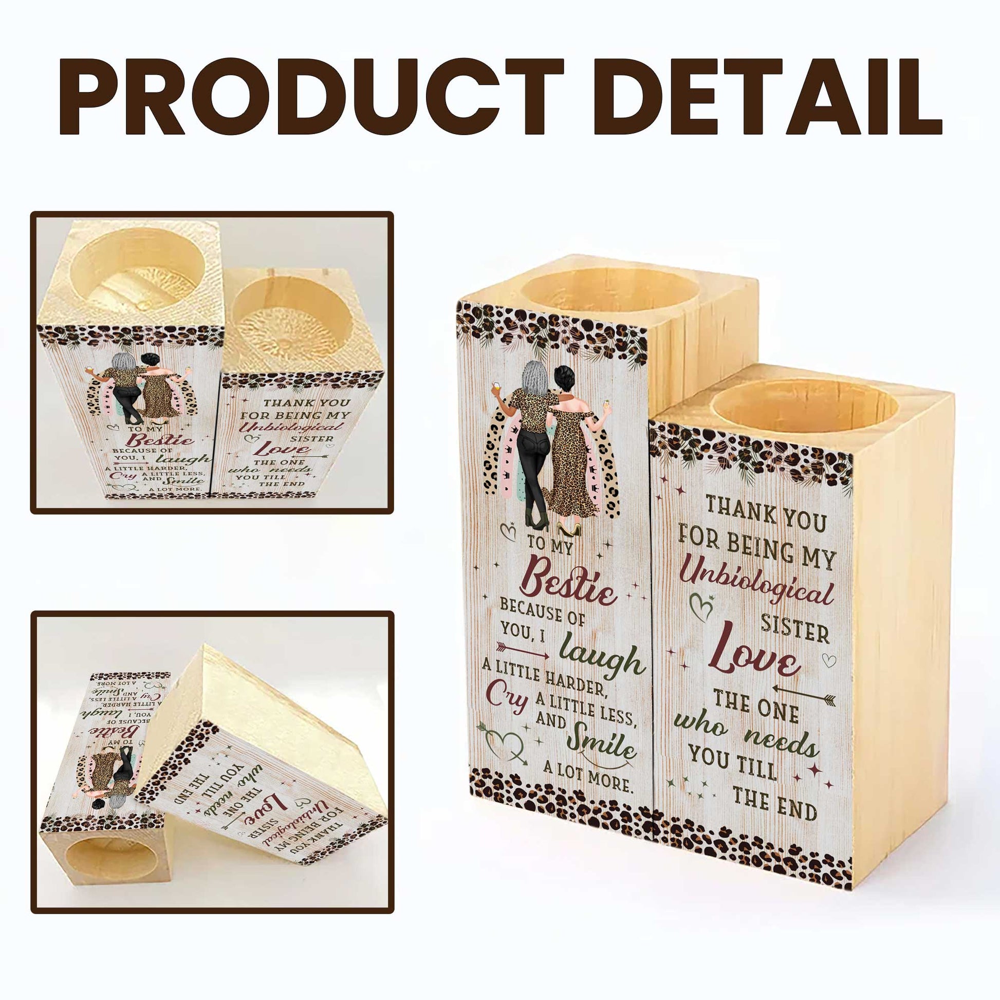 To My Bestie, Because Of You, Love And Hearts Design