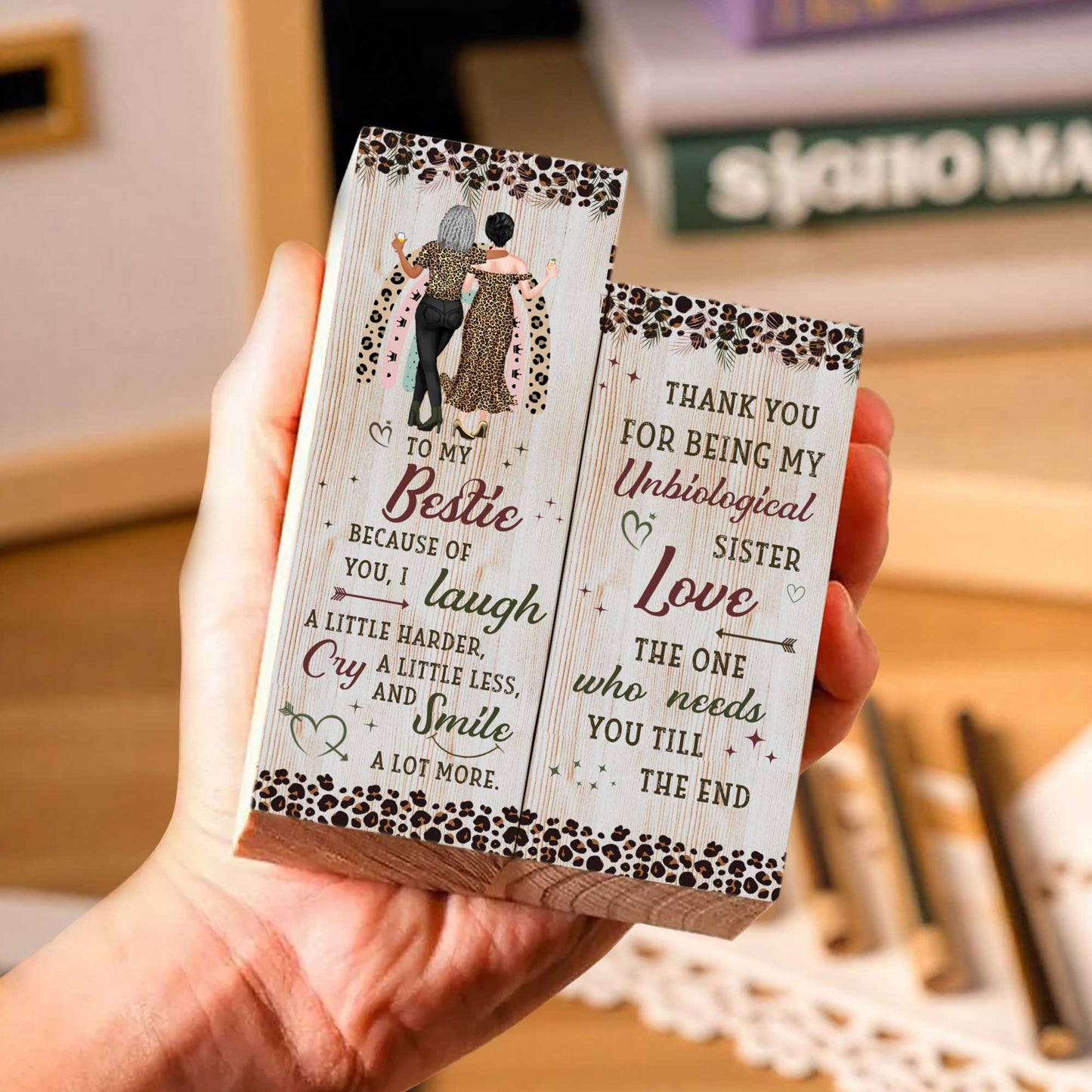 To My Bestie, Because Of You, Love And Hearts Design